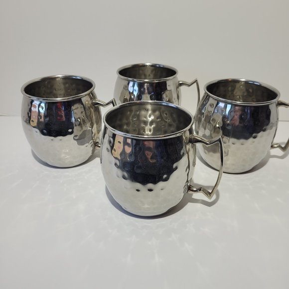Moscow Mule Mugs Set of Four Silver, Never Used, NWOT - Picture 2 of 9